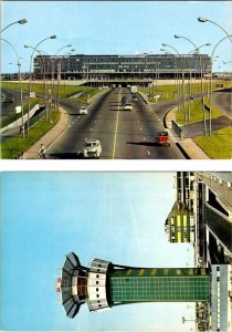 2~4X6 Vintage Postcards Paris, France PARIS~ORLY AIRPORT Terminal~Tower AVIATION