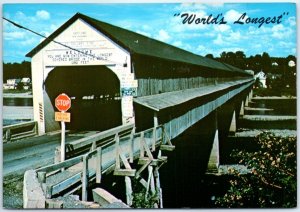 M-40338 World's Longest Covered Bridge Hartland New Brunswick Canada