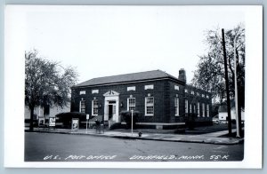 Litchfield Iowa IA Postcard RPPC Photo US Post Office Building Scene Street