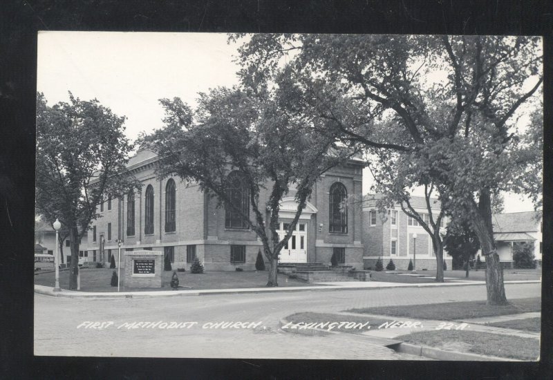 RPPC LEXINGTON NEBRASKA FIRST METHODIST CHURCH REAL PHOTO POSTCARD