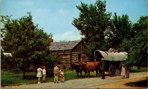 Conestoga Wagon Lincoln's New Salem State Park IL Postcard PC28