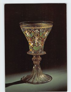 Postcard Enameled Goblet, The Corning Museum of Glass, Corning, New York