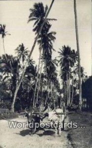 Real Photo Bullock Cart Malaya, Malaysia Writing On Back 