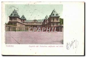 Italy Italia Torino Old Postcard Castello del Valentino edificato nel 1653