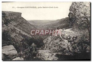 Old Postcard Gorges Dautoire Pres Saint Cere