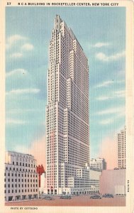 New York City NY 1940s Postcard RCA Building in Rockefeller Center