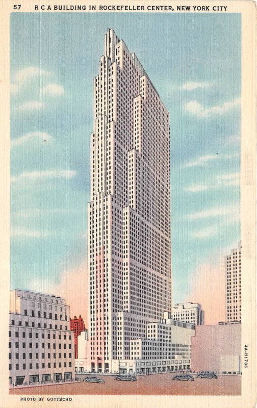 New York City NY 1940s Postcard RCA Building in Rockefeller Center