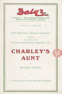 Charleys Aunt Dalys Theatre Amy Brandon Thomas London Drama Programme