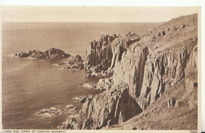 Cornwall Postcard - Lands End- (Gems of Cornish Scenery) - Ref TZ4850