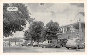 C33/ Ridgeville Maryland Md Postcard c1940s Main St Autos Coca-Cola Restaurant