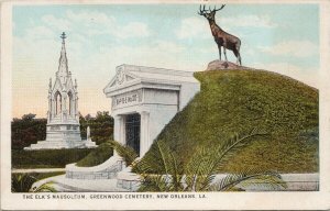 Elk's Mausoleum Greenwood Cemetery New Orleans LA Unused Postcard H1