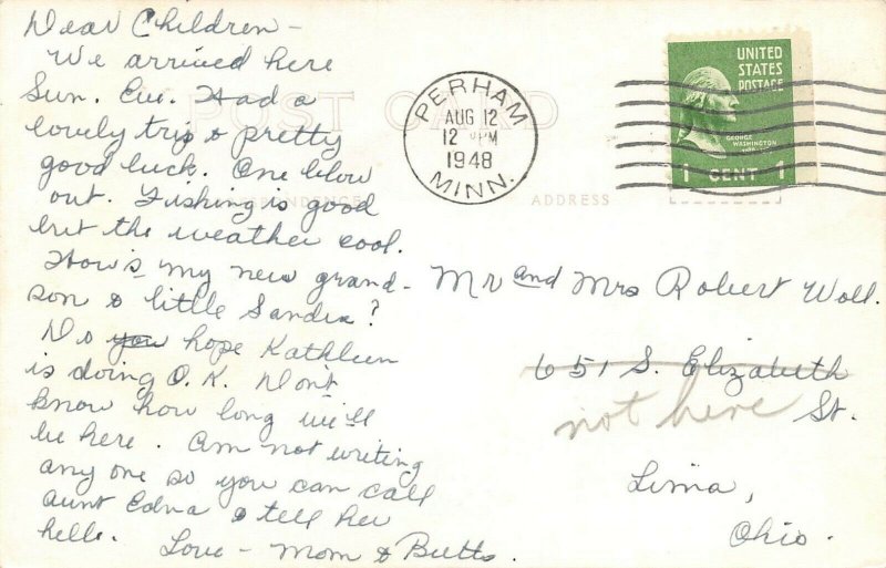 LPS04 Perham Minnesota Dreamland Tourist Camp Mobilgas Gas Pumps Postcard RPPC