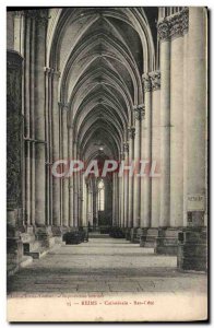 Old Postcard Reims Cathedrale Low Approval