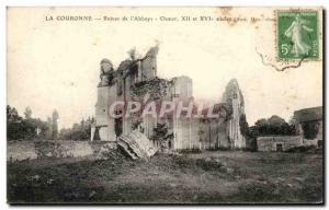 Old Postcard The Crown Ruins of & # 39Abbaye Choir