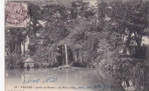 France Troyes Jardin du Rocher La Piece d'Eau 1906