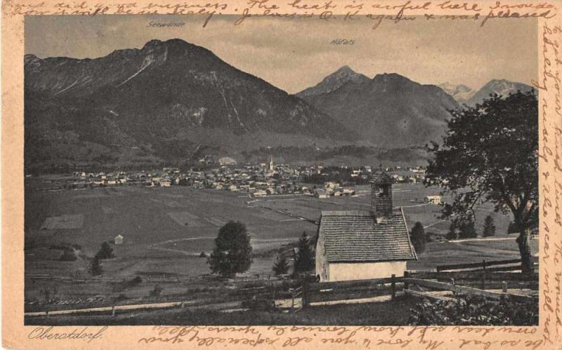Oberstdorf Germany Scenic View Antique Postcard J53906