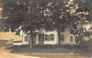 Kingfield ME Governor King House First Maine Governor Real Photo Postcard