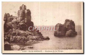 Old Postcard Island Brehat the Virgin of Rocks