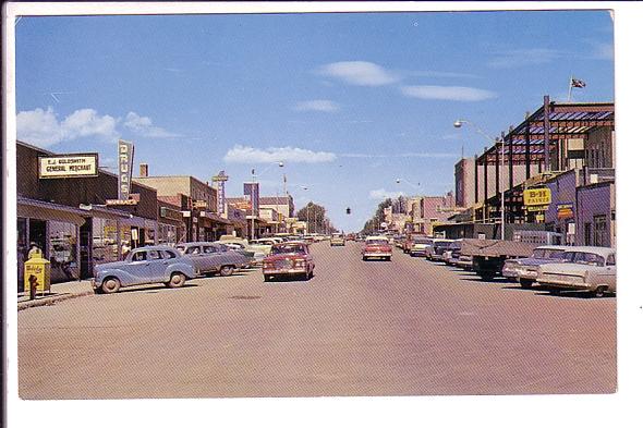 Downtown, Edson, Alberta, 40's 50's Cars