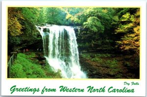 Postcard - Dry Falls - Greetings from Western North Carolina