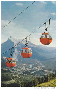 Banff Cablecars on Mt Norquay , BANFF , Alberta , Canada , 50-60s