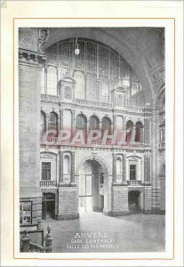 Postcard Old Antwerp Central Station Room No Perous (Main Fa?ade)