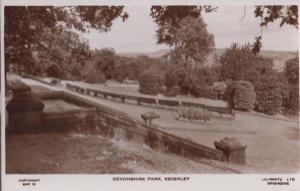 Devonshire Park Bridge Keighley Yorkshire Real Photo Vintage Postcard