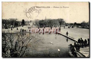 Montpellier Old Postcard Plateau Peyrou