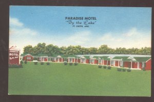 FORT SMITH ARKANSAS PARADISE MOTEL VINTAGE LINEN ADVERTISING POSTCARD