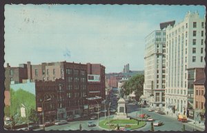 Maine PORTLAND Monument Square with view of Congress Street pm1965  ~ Chrome