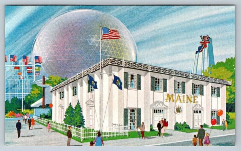 Maine Pavilion, Expo 67, Montreal, Quebec, Vintage Chrome Postcard