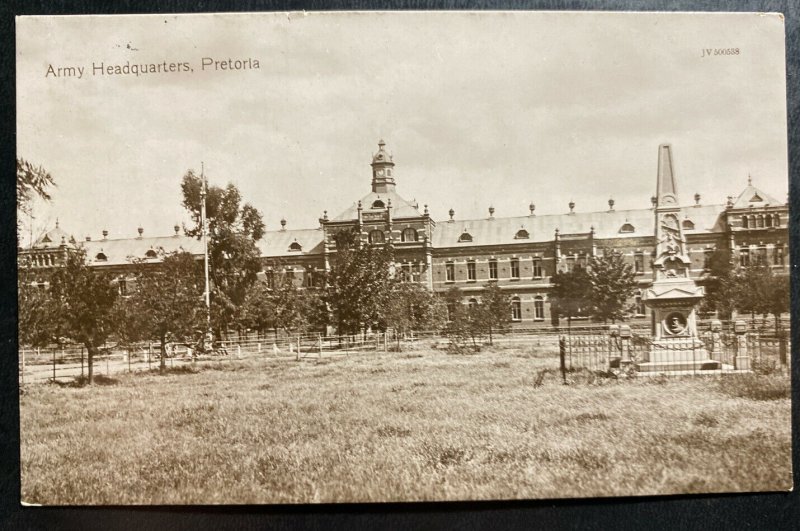 Mint RPPC Real Photo Postcard South Africa Pretoria Army Headquarters