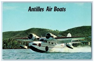 c1960's Antilles Air Boats Airplane, St. Croix St. Thomas Virgin Island Postcard
