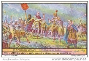 Liebig Trade Card S1045 Italian Military Manoeuvres No 2 De Slag aan de Samber