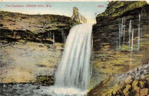 Green Bay Wisconsin 1909 Postcard The Cascades Waterfall