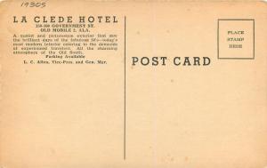 1930s La Clede Hotel roadside OLD MOBILE ALABAMA Postcard 4061