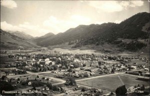 JACKSON WY Panoramic View REAL PHOTO Old Postcard