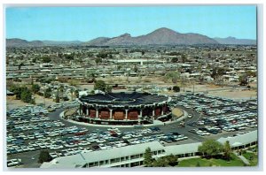 c1960's Aerial View Of Phoenix Star Theatre Phoenix AZ Unposted Cars Postcard