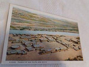 H-2235 Pueblo of San Felipe New Mexico Postcard Fred Harvey AQ143