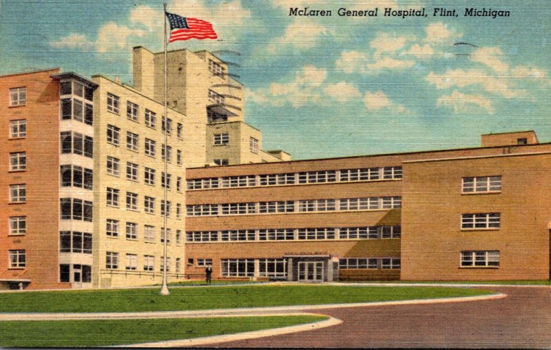 Michigan Flint McLaren General Hospital 1955 Curteich