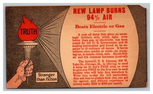 Vintage 1910's Advertising Postcard V.S. Johnson Oil Lamp Oil Light - Chicago IL