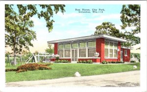 Columbus, WI Wisconsin  REST HAVEN~CITY PARK  Playground  ca1920's Postcard