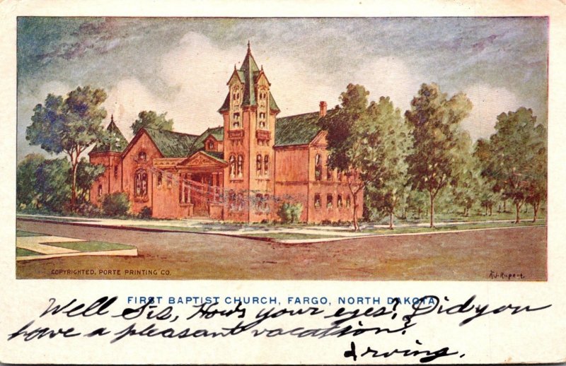 North Dakota Fargo First Baptist Church 1905