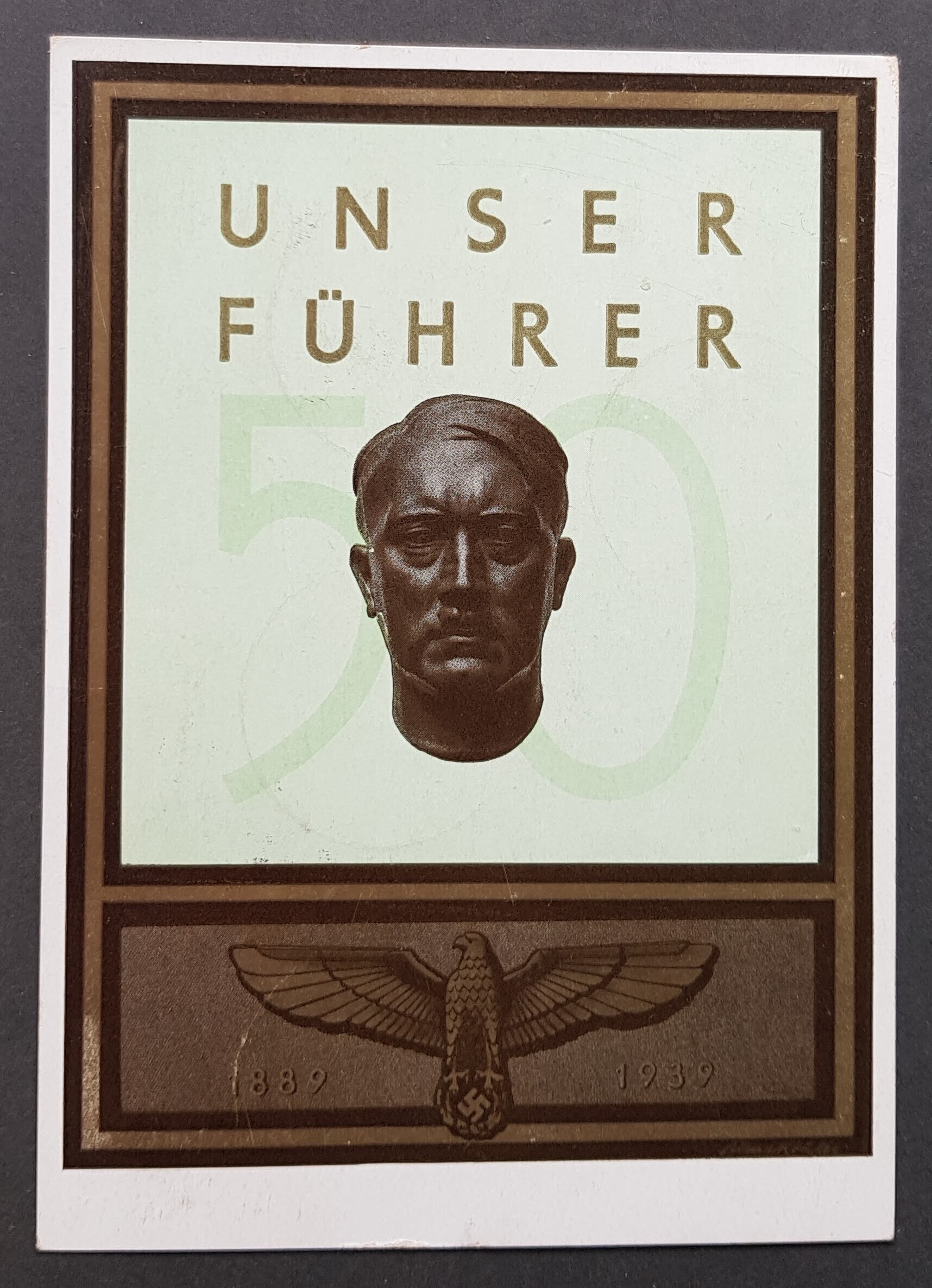 Third Reich Original Postcard the Occasion of 50th Birthday Fuhrer ...