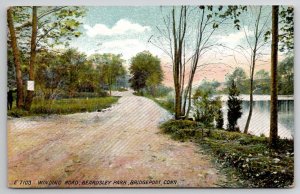 Bridgeport CT Winding Road Beardsley Park Connecticut Postcard O22