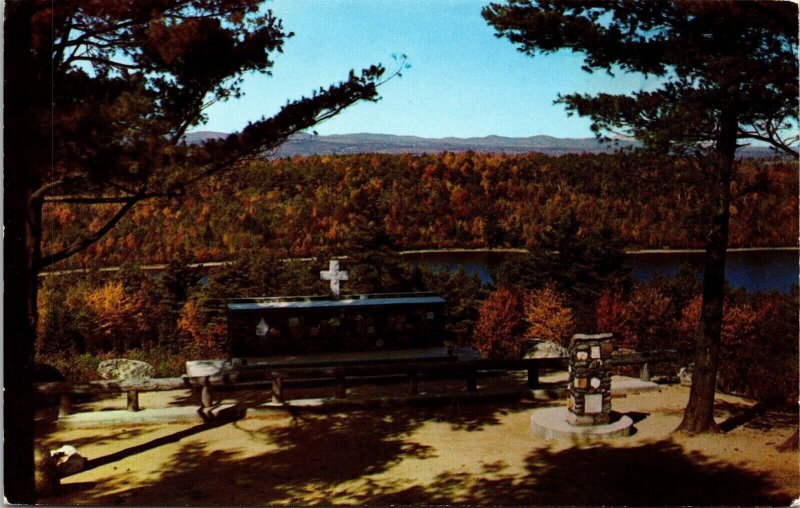Cathedral Of Pines Rindge New Hampshire Scenic Landscape Altar Chrome Postcard 
