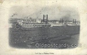 Coal Fleet In Pittsburg Harbor Ferry Boats, Ship 1906 small crease left top c...