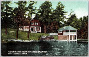 Faster Cottage And Boat House Near Brockville 1000 Islands Canada Postcard