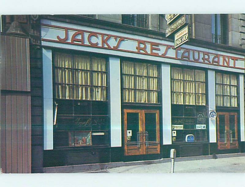 Unused Pre-1980 JACK'S OYSTER HOUSE RESTAURANT Albany New York NY p6528