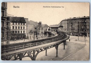 Berlin Germany Postcard Elevated railway Schlesisches Tor c1910 Unposted